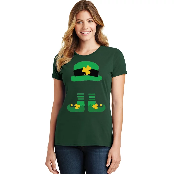 Kid Saint Patrick's Day Personalized Shirt Leprechaun Stockings And Hat Women's T-Shirt