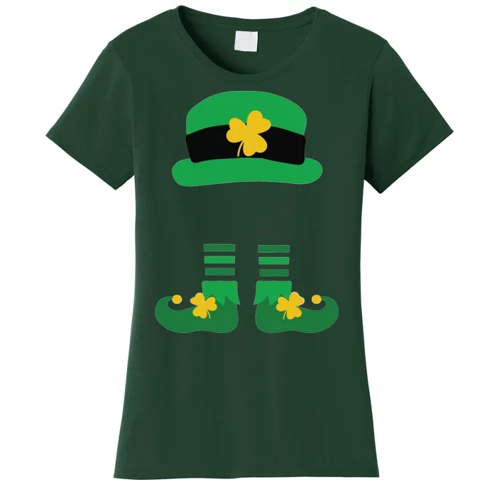 Kid Saint Patrick's Day Personalized Shirt Leprechaun Stockings And Hat Women's T-Shirt