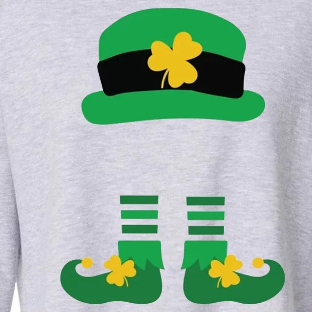 Kid Saint Patrick's Day Personalized Shirt Leprechaun Stockings And Hat Cropped Pullover Crew