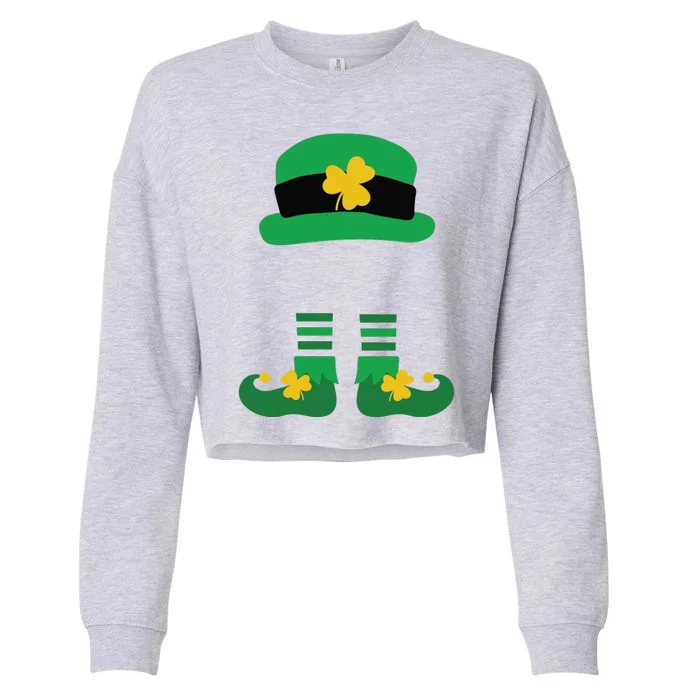 Kid Saint Patrick's Day Personalized Shirt Leprechaun Stockings And Hat Cropped Pullover Crew