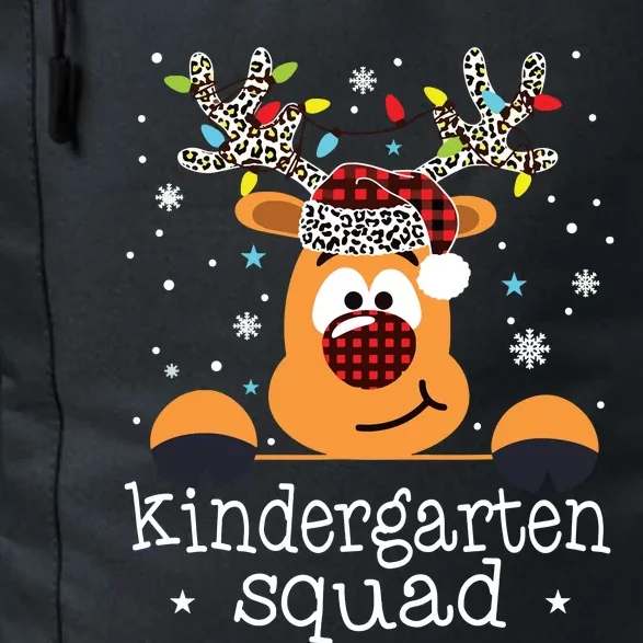 Kindergarten Squad Plaid Reindeer Santa Teacher Christmas Daily Commute Backpack