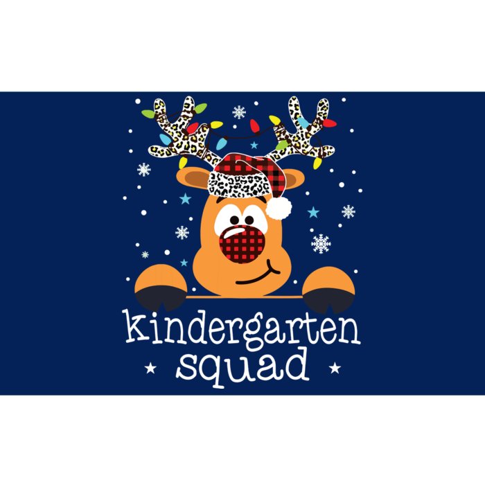 Kindergarten Squad Plaid Reindeer Santa Teacher Christmas Bumper Sticker