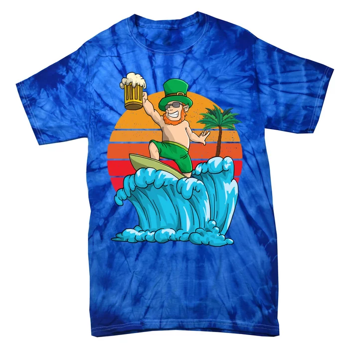 Kobold St Patricks Day Hawaiian Vintage Hawaii Surfing Funny Gift Tie-Dye T-Shirt