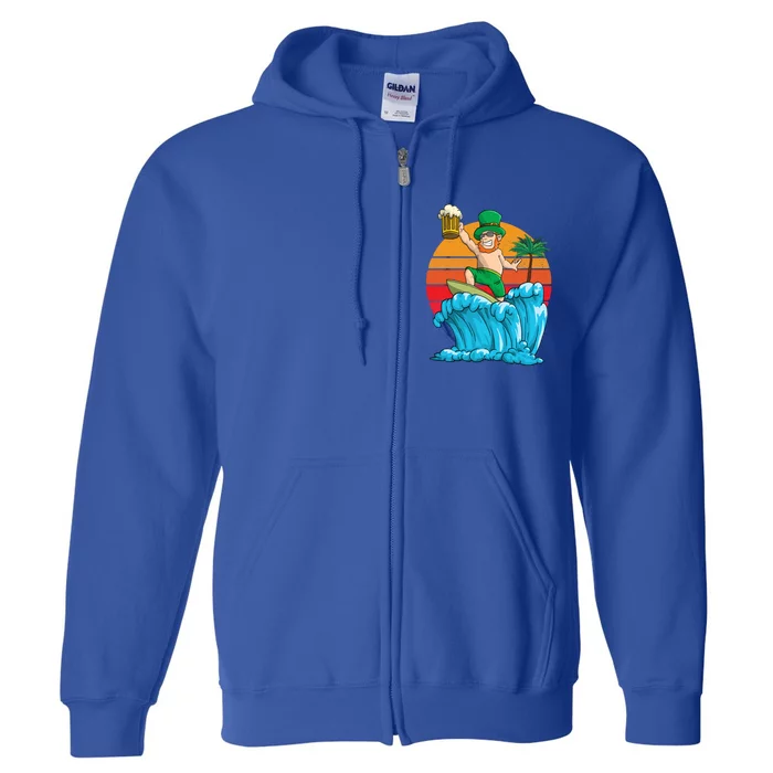 Kobold St Patricks Day Hawaiian Vintage Hawaii Surfing Funny Gift Full Zip Hoodie