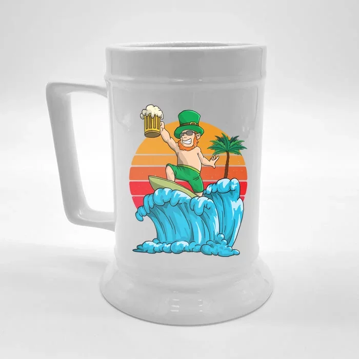 Kobold St Patricks Day Hawaiian Vintage Hawaii Surfing Funny Gift Front & Back Beer Stein