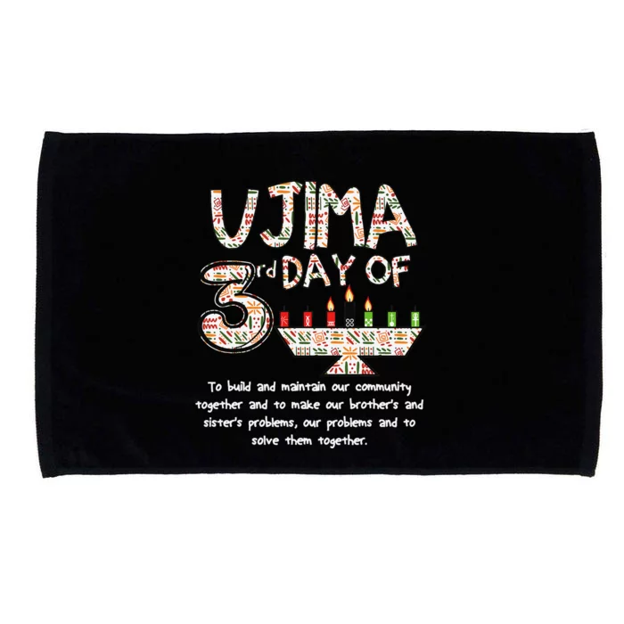 Kwanzaa Seven Principles Ujima 3 Rd Day Of Kwanzaa Microfiber Hand Towel