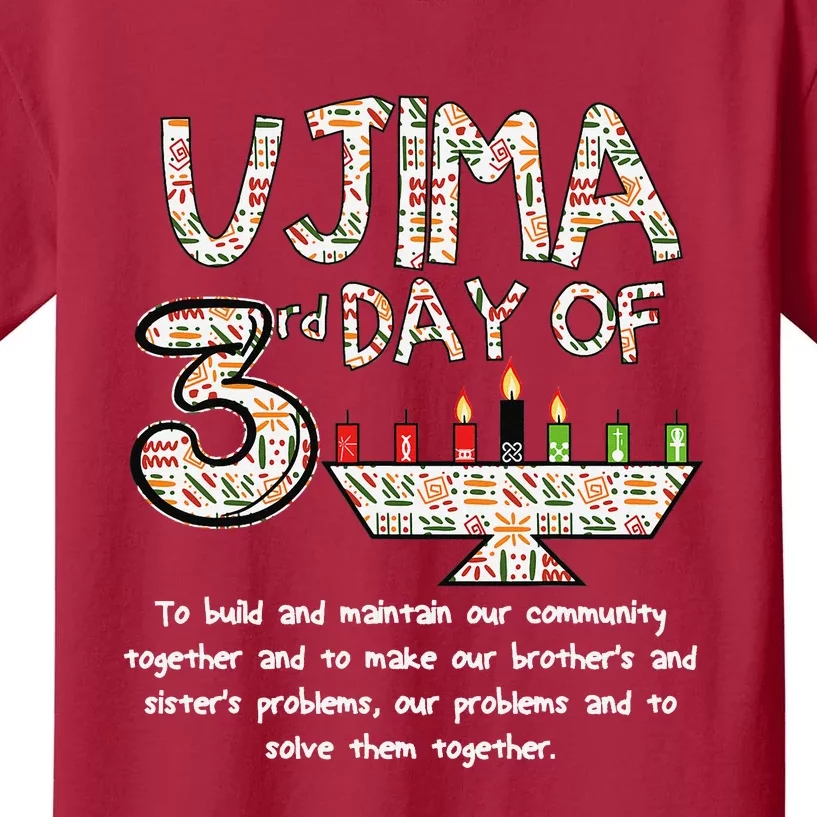 Kwanzaa Seven Principles Ujima 3 Rd Day Of Kwanzaa Kids T-Shirt