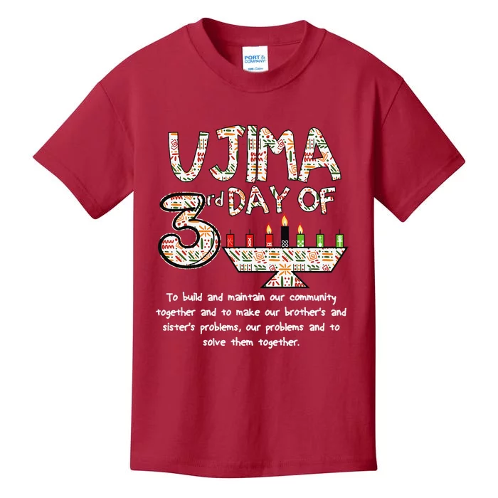 Kwanzaa Seven Principles Ujima 3 Rd Day Of Kwanzaa Kids T-Shirt