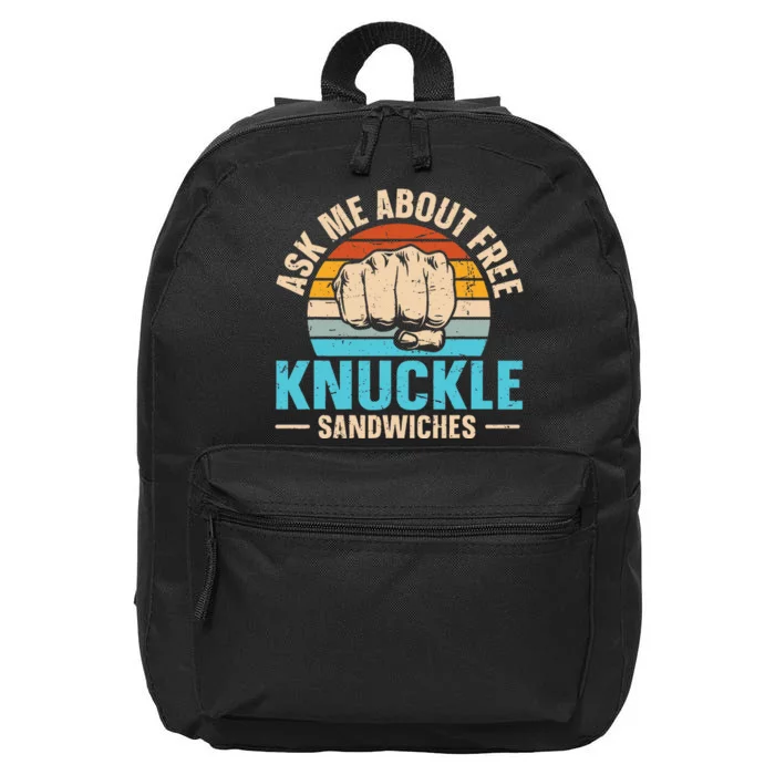 Knuckle Sandwich Quote For A Knuckle Sandwich Expert 16 in Basic Backpack