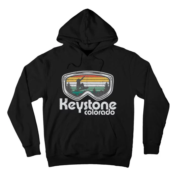 Keystone Snowboarding Retro Colorado Mountain Snowboard Tall Hoodie