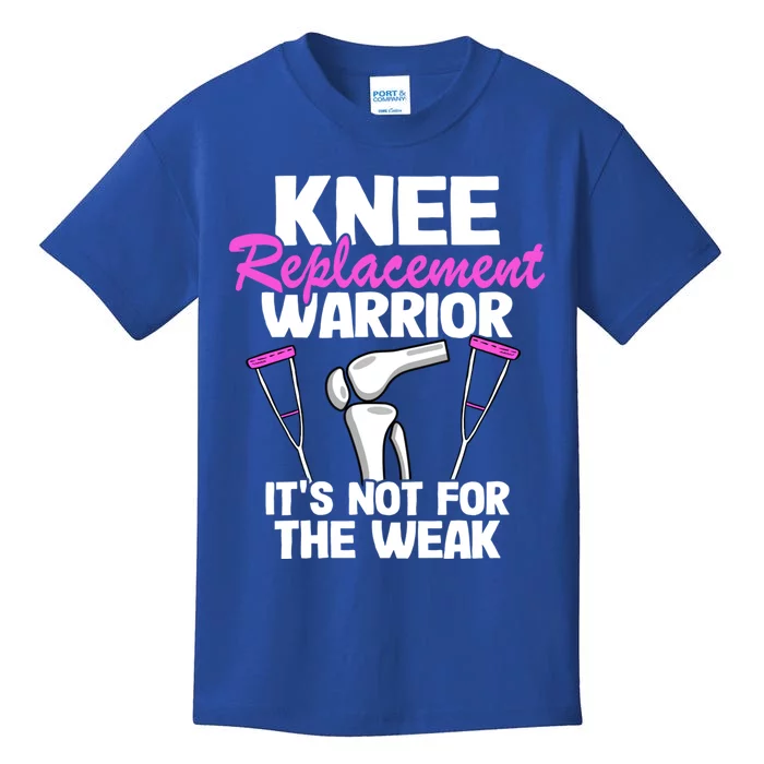 Knee Surgery Recovery Funny Knee Replacet Warrior Meaningful Gift Kids T-Shirt