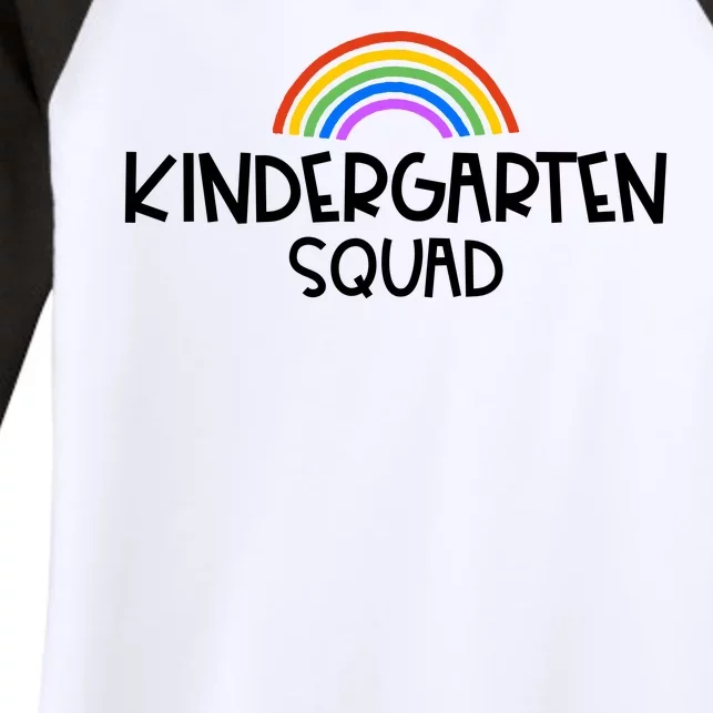 Kindergarten Squad Rainbow Women's Tri-Blend 3/4-Sleeve Raglan Shirt