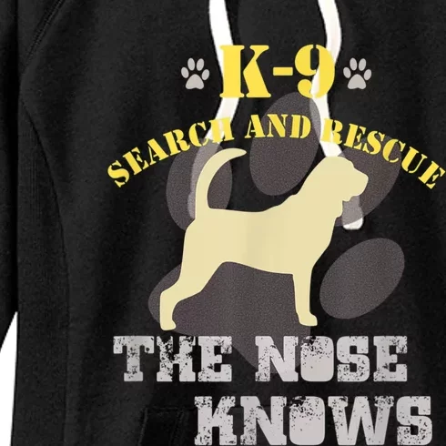 K9 Search & Rescue Dog Team Bloodhound Tracking SAR K9 Women's Fleece Hoodie