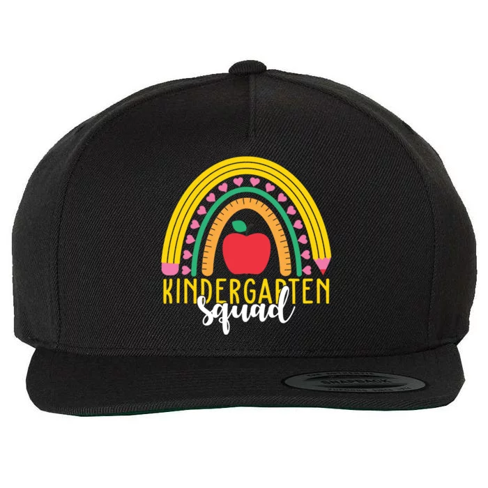 Kindergarten Squad Rainbow Education Wool Snapback Cap