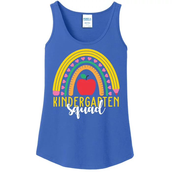 Kindergarten Squad Rainbow Education Ladies Essential Tank