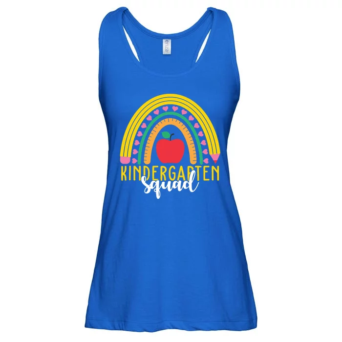 Kindergarten Squad Rainbow Education Ladies Essential Flowy Tank