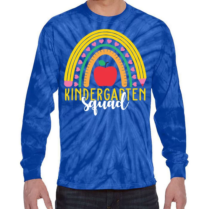 Kindergarten Squad Rainbow Education Tie-Dye Long Sleeve Shirt