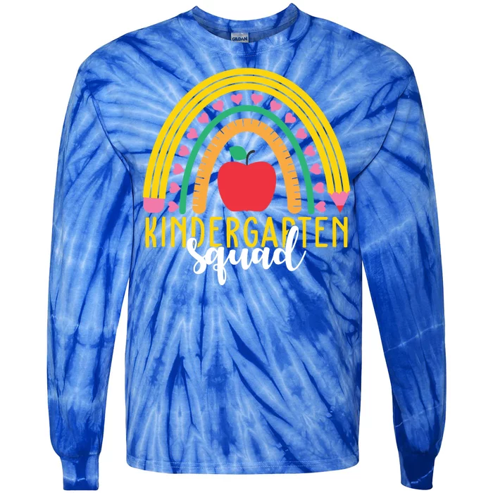 Kindergarten Squad Rainbow Education Tie-Dye Long Sleeve Shirt