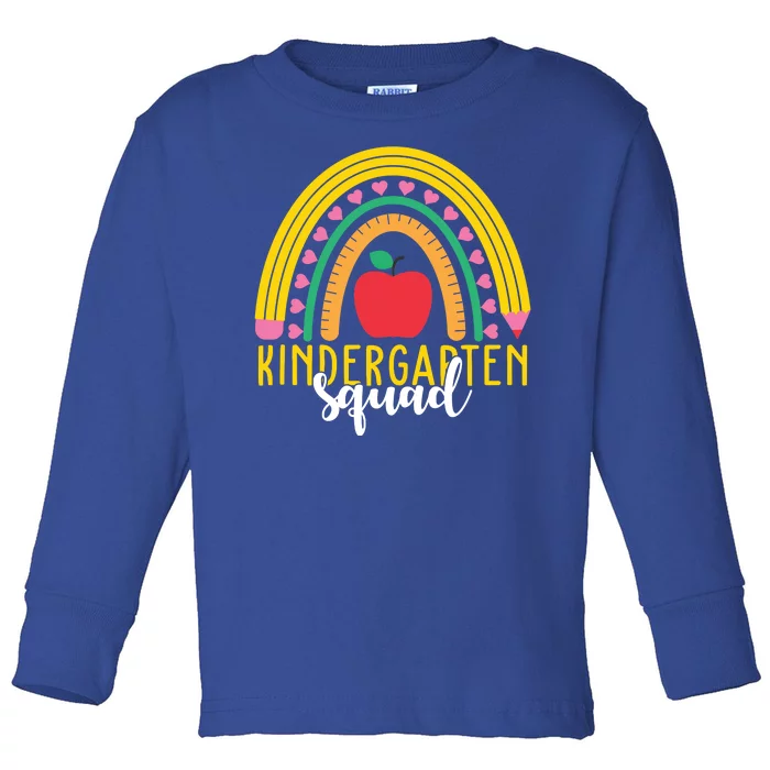 Kindergarten Squad Rainbow Education Toddler Long Sleeve Shirt