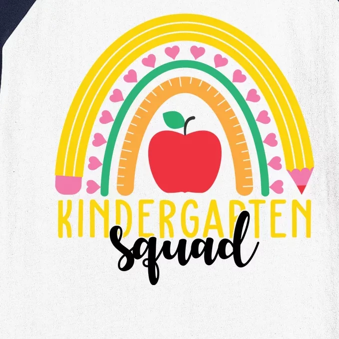 Kindergarten Squad Rainbow Education Baseball Sleeve Shirt