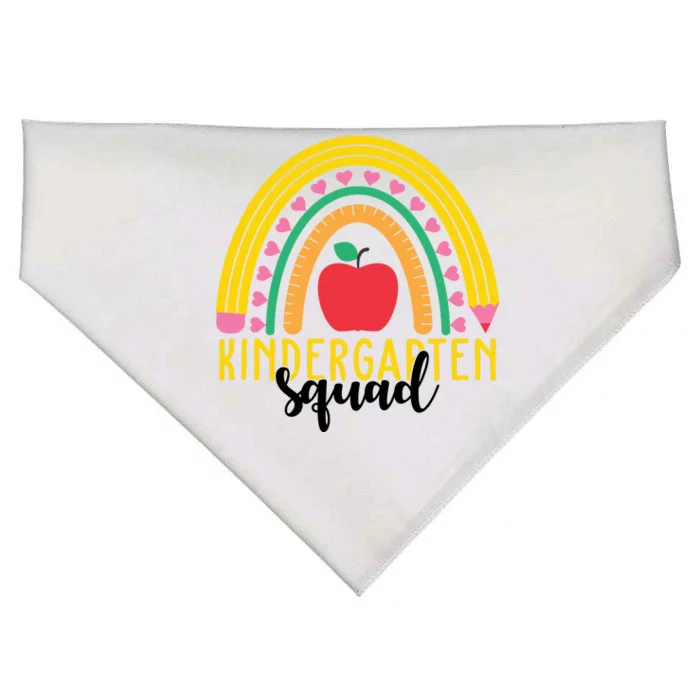 Kindergarten Squad Rainbow Education USA-Made Doggie Bandana