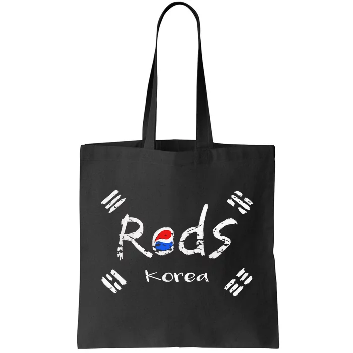 Korean Soccer Red With Korean Flag Tote Bag