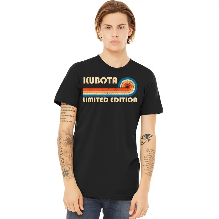 Kubota Surname Retro Vintage 80s 90s Birthday Reunion Premium T-Shirt