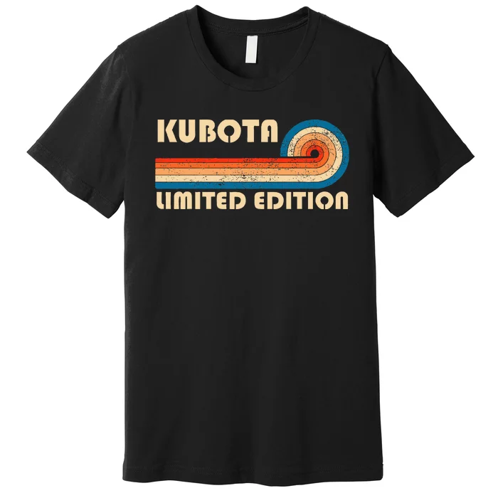 Kubota Surname Retro Vintage 80s 90s Birthday Reunion Premium T-Shirt