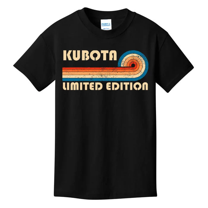 Kubota Surname Retro Vintage 80s 90s Birthday Reunion Kids T-Shirt