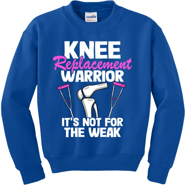 Knee Surgery Recovery Funny Knee Replacet Warrior Gift Kids Sweatshirt