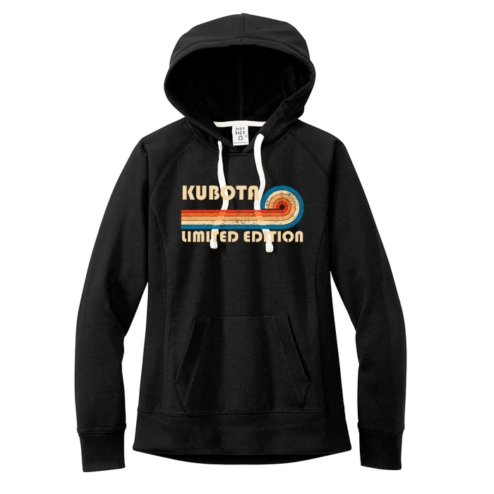 Kubota Surname Retro Vintage 80s 90s Birthday Reunion Women's Fleece Hoodie