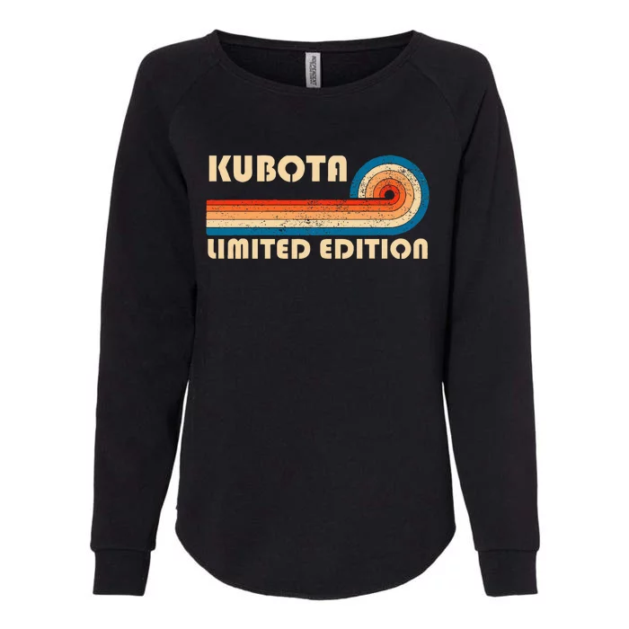 Kubota Surname Retro Vintage 80s 90s Birthday Reunion Womens California Wash Sweatshirt