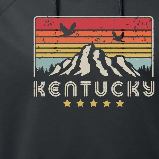 Kentucky Shirts Retro Style Ky Usa Performance Fleece Hoodie