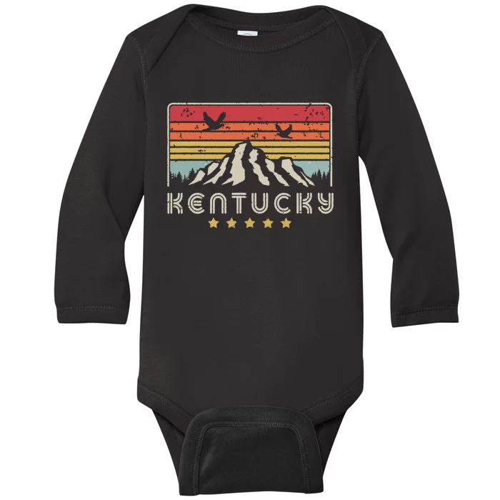 Kentucky Shirts Retro Style Ky Usa Baby Long Sleeve Bodysuit