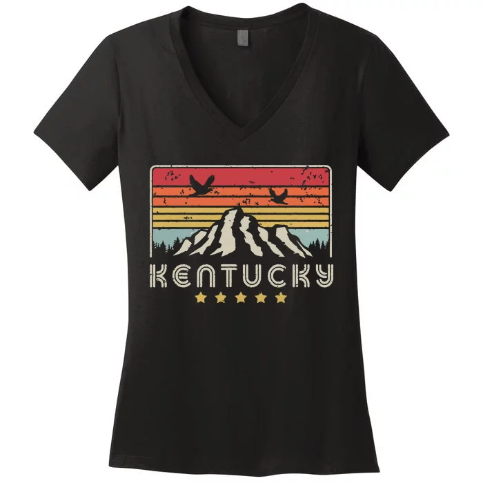 Kentucky Shirts Retro Style Ky Usa Women's V-Neck T-Shirt