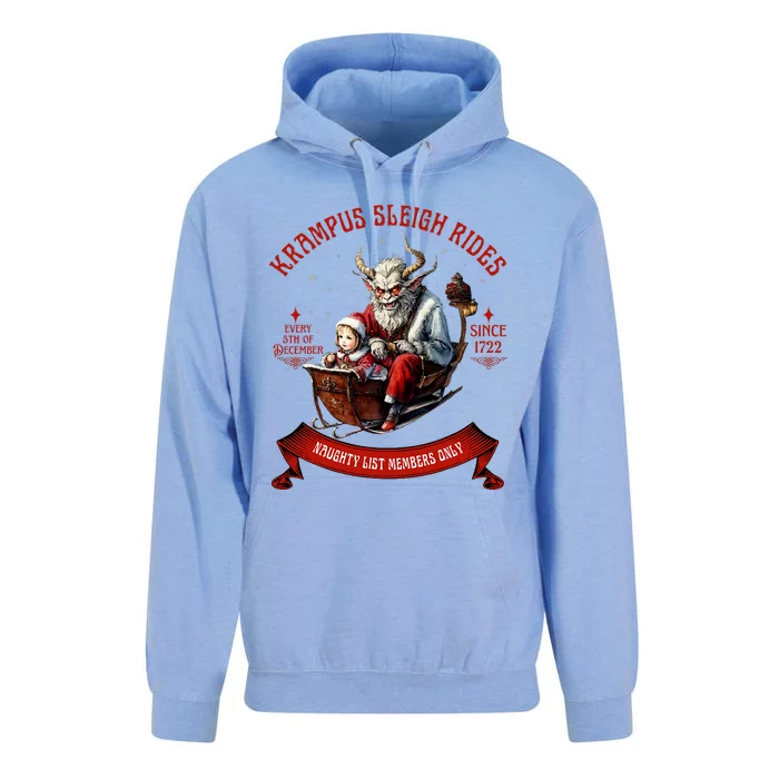 Krampus Sleigh Rides Merry Krampus Christmas Xmas Horror Unisex Surf Hoodie