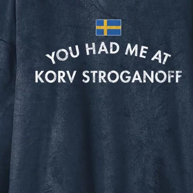 Korv Stroganoff Sausage Swedish Dish Stew Tomato Paste Cream Gift Hooded Wearable Blanket