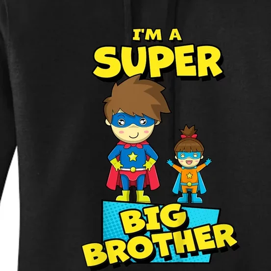 Kids SUPERHERO SUPER BIG BROTHER BIG BROTHER LITTLE SISTER Women's Pullover Hoodie