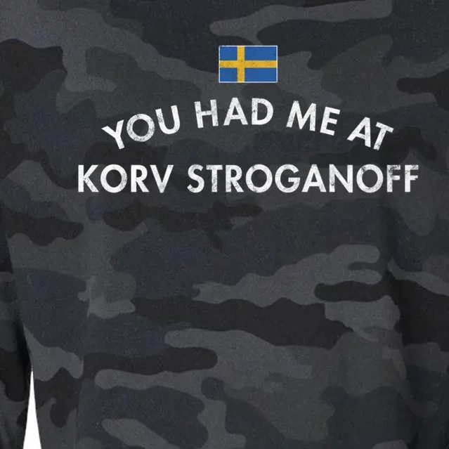 Korv Stroganoff Sausage Swedish Dish Stew Tomato Paste Cream Gift Cropped Pullover Crew