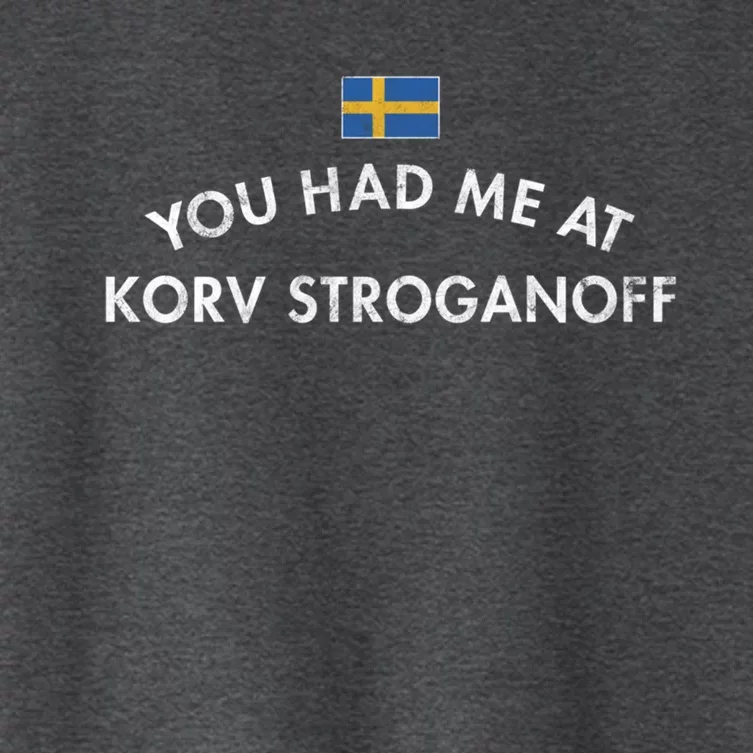 Korv Stroganoff Sausage Swedish Dish Stew Tomato Paste Cream Gift Women's Crop Top Tee