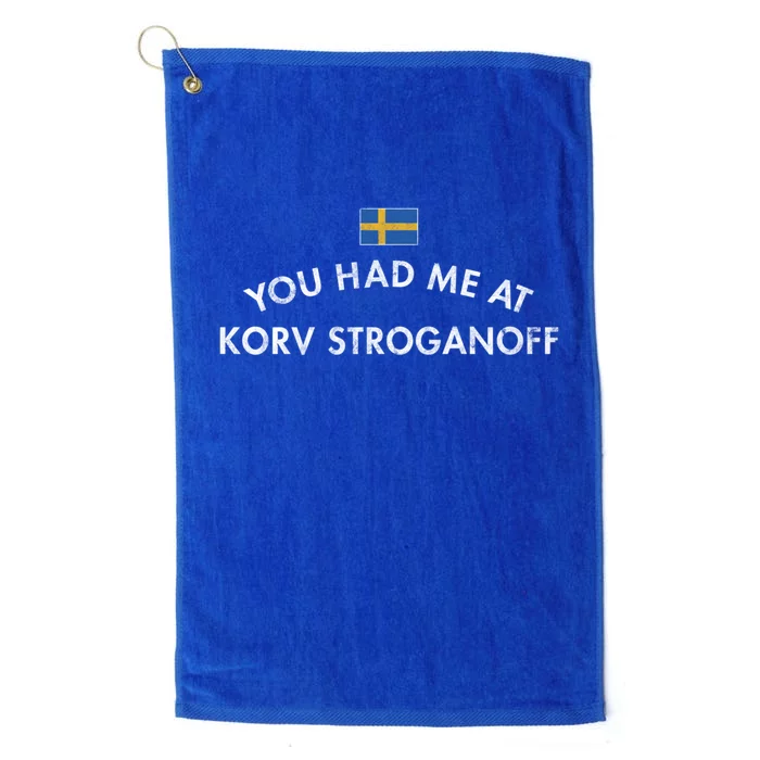 Korv Stroganoff Sausage Swedish Dish Stew Tomato Paste Cream Gift Platinum Collection Golf Towel