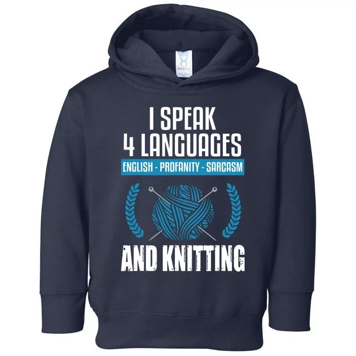 Knitting Shirts Sarcastic Knitting Saying Funny Knitter Toddler Hoodie