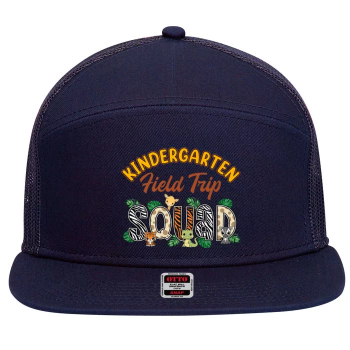 Kindergarten Students School Zoo Field Trip Squad Matching Premium 7 Panel Mesh Trucker Snapback Hat