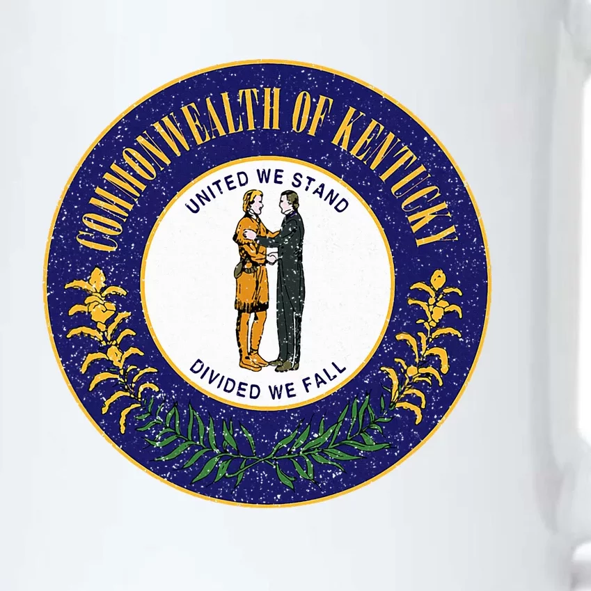 Kentucky State Seal Flag Black Color Changing Mug