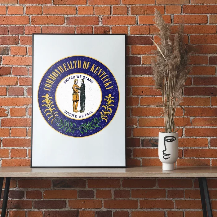 Kentucky State Seal Flag Poster