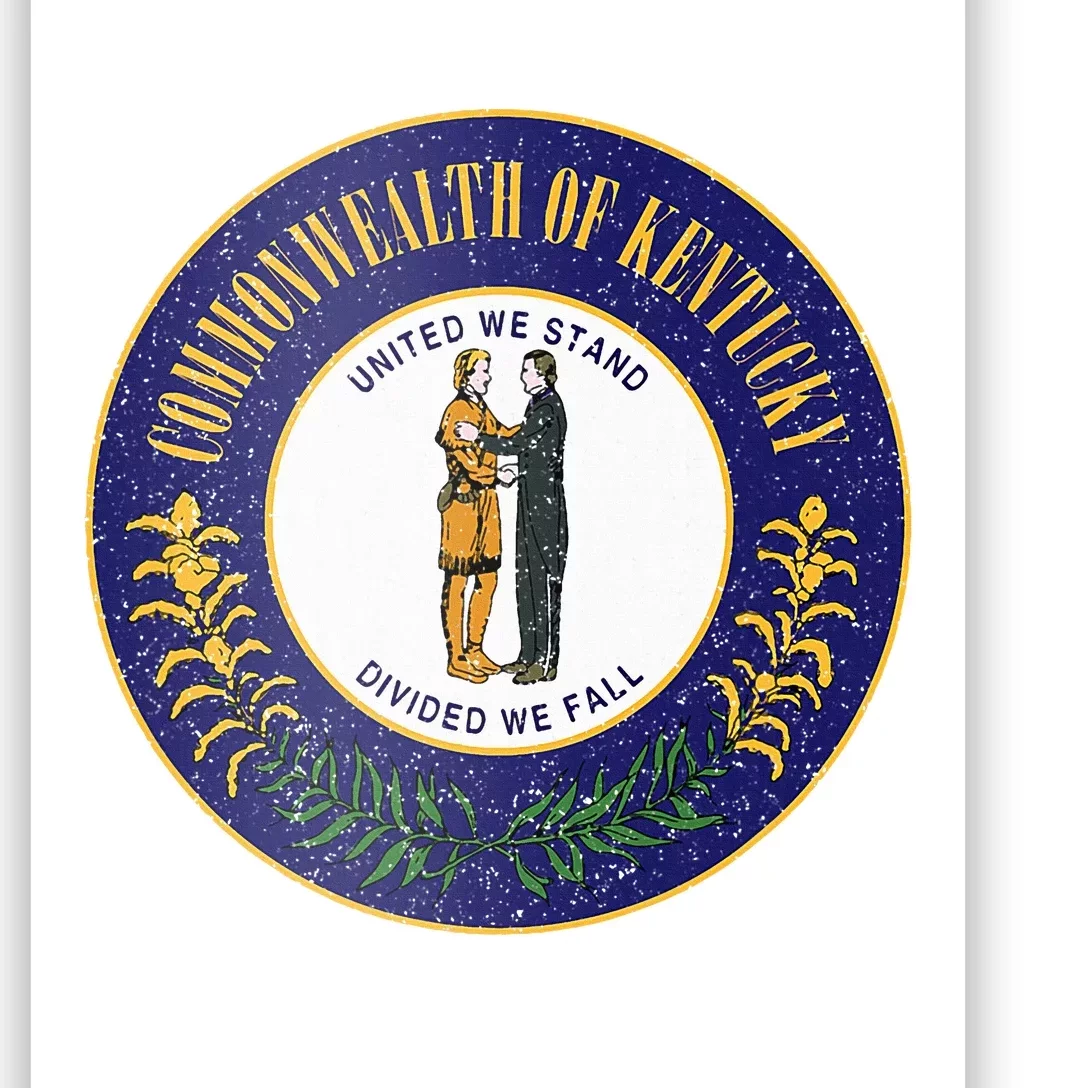 Kentucky State Seal Flag Poster