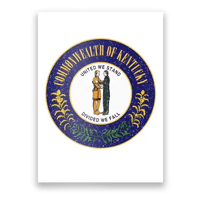 Kentucky State Seal Flag Poster