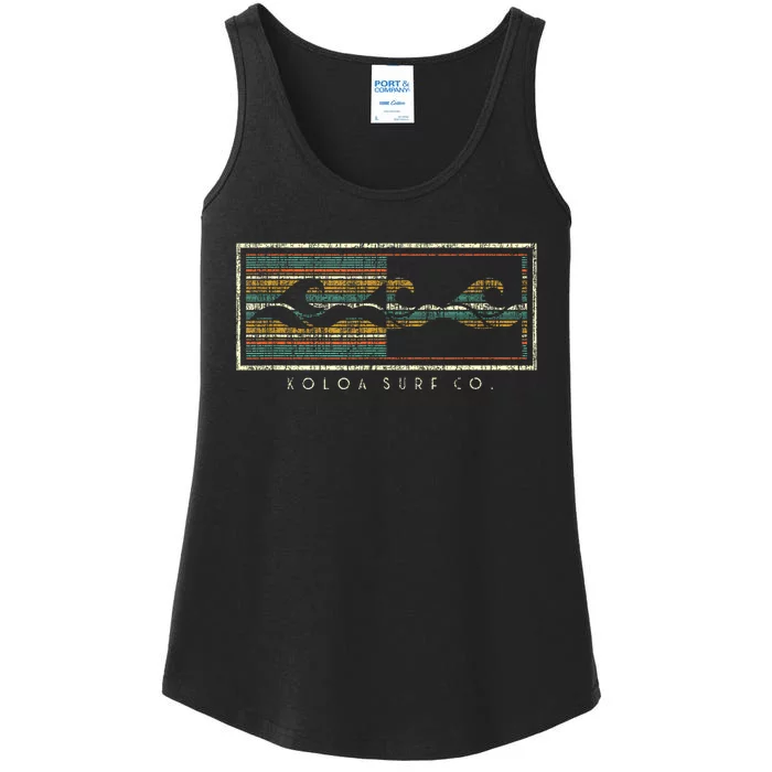 Koloa Surf Three Waves Logo Lightweight Classic Fit Ladies Essential Tank