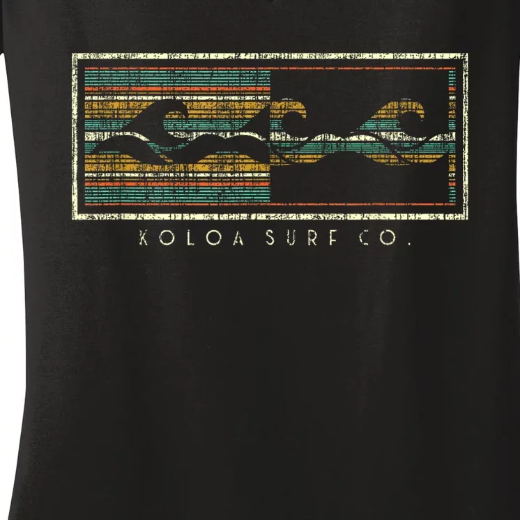 Koloa Surf Three Waves Logo Lightweight Classic Fit Women's V-Neck T-Shirt