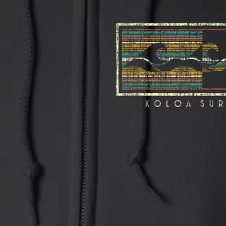 Koloa Surf Three Waves Logo Lightweight Classic Fit Full Zip Hoodie